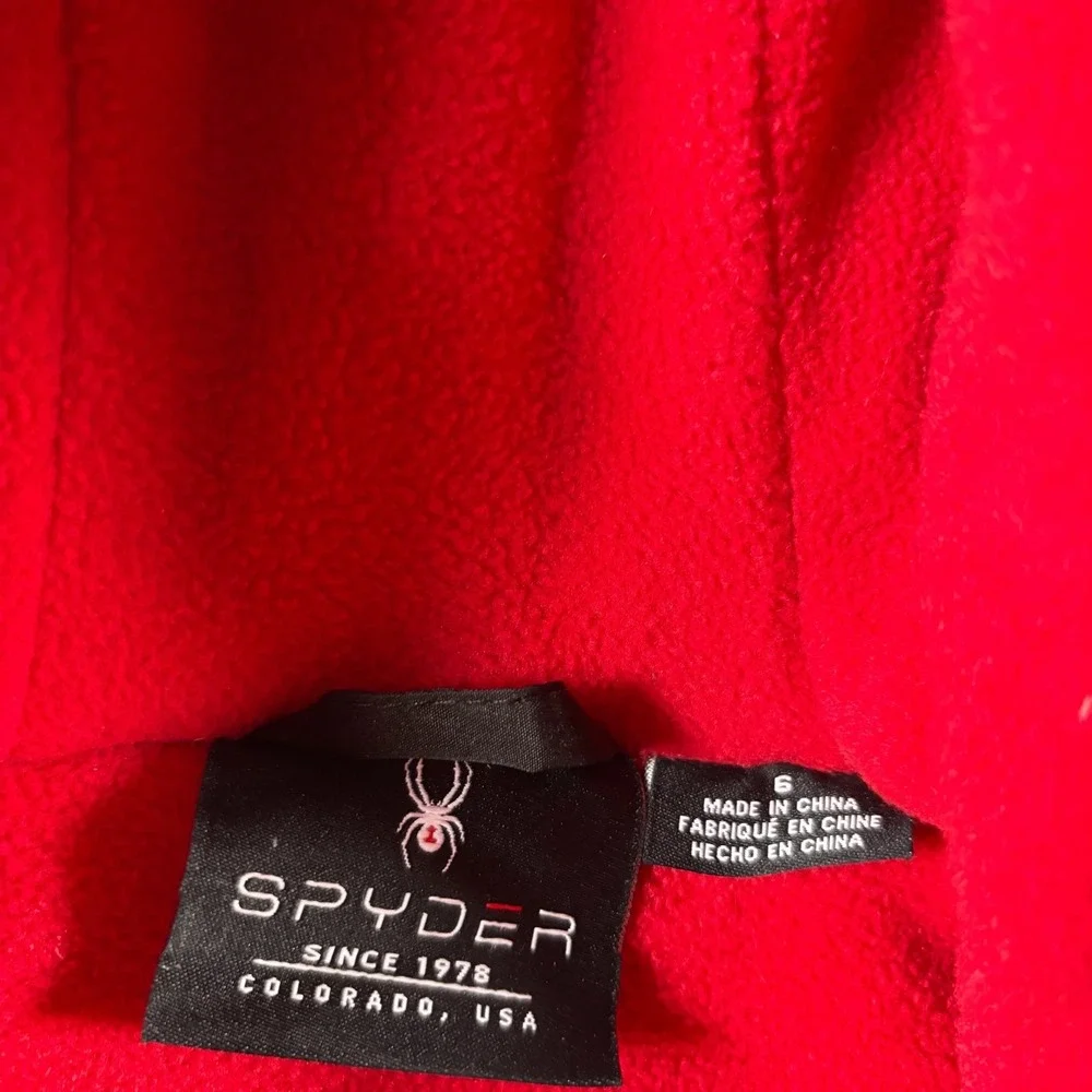 Spyder Kids 6 Hooded Puffer Jacket Black Gray Camo Red Full Zip SP2026/SP